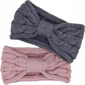 Roza in siva set trakov za lase x2