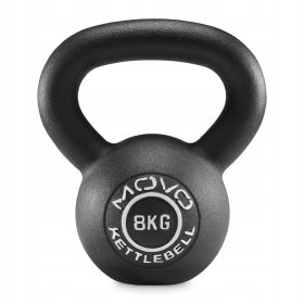   Krogla za vadbo 8 kg | Teža iz litega železa | Kotliček | Gyria | Povečajte moč mišic in izboljšajte koordinacijo gibanja s Kroglo za vadbo MOVO® Kettlebells. Ta odważnik kulaste oblike je idealen za 