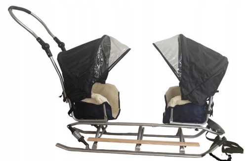 Klasične kovinske sani Mikrus DUO SPORT+BUDKI