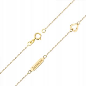   ZLATA ZAPESTNICA 8K z Graviranim Srcem za Krst in Rojstni dan