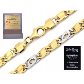   Zlata verižica 585 Kovan Nakit iz Zlata. Graviranje z Osebnim Posvetilom