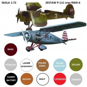   ZESTAW 2 MODELOV za lepljenje P-11c in RWD-6 temeljnih premazov, modelirnih barv