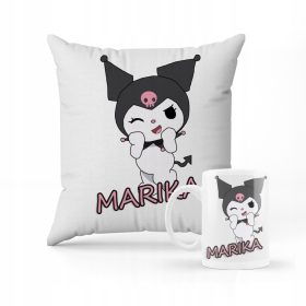   KUROMI HELLO KITTY Blazina in Skodelica Set za Otroka - Personalizirano Darilo
