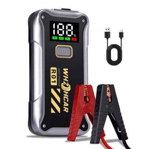 Powerbank za zagon avtomobila 4000A s priloženim LCD zaslonom in LED svetilko