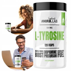   L-Tirozin 500mg 120 kapsul - Naravna podpora za koncentracijo in energijo