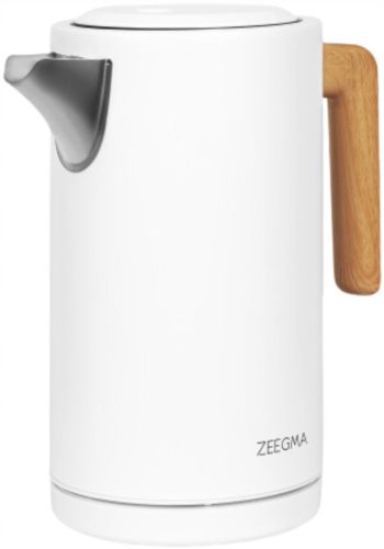 Zeegma Naravni Leseni Električni Grelnik Vode 2200 W 1,7 L Bel