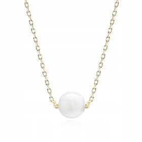    Minimalistična ogrlica NASSARIUS, pozlačen biser iz srebra 925