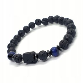    MOŠKA ZAPESTNICA Kamni Turmalin Tigrovo oko Modra Vulkanska Lava