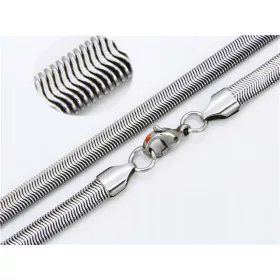   Verižica iz kirurškega jekla, srebrna, vzmetni kabel, 316L, nova, 50 cm