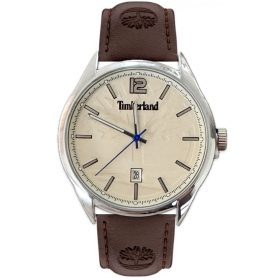 Moška ura Timberland Tyler 42mm, rjava naravna usnje
