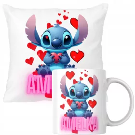   Personalizirani set podložka in skodelica z imenom Lilo Stitch za rojstni dan