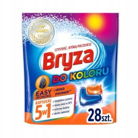   Bryza 5v1 Easy Ironing kapsule za pranje barvnega perila 28 kosov