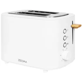    Opekač kruha Zeegma Wood White 820 W, 6 stopenj pečenja, 2 toasta, pladenj za drobtine