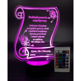 LED Lučka za Nočno Mizo z Graviranim Napisom