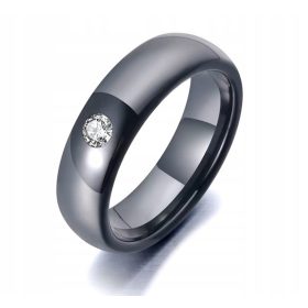 KERAMIČNI PRSTAN S CIRKONIJEM - ČRN - 18/18,1 mm