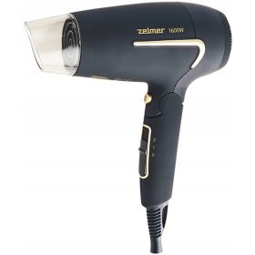   Zelmer ZHD8321 1600W sušilnik za lase s sklopno ročajem in koncentratorjem, črna