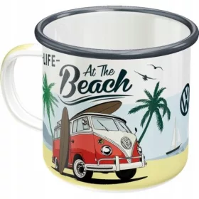 Nostalgična emajlirana skodelica VW Bulli-Beach