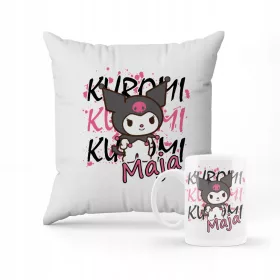   SET BLAZINA IN SKODELICA Kuromi Sanrio Hello Kitty DARILO + IME #17