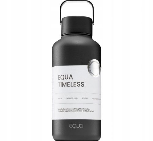 Slovenian Name: Steklenička Equa Timeless 600 ml črna za hidracijo

SEO-Optimized Description:
Steklenica Equa Timeless je narejena iz nerjavečega jekla in ima prostornino 600 ml. Ta črna steklenička 