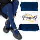Topli otroški hlačne nogavice MODRO Navy Blue Bombaž Zimske Fenome 110