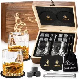   ZESTAW ZA WHISKY 14 ELEMENTOV DARILNI SET ZA MOŠKEGA, FANTA, MOŽA IN DEDKA