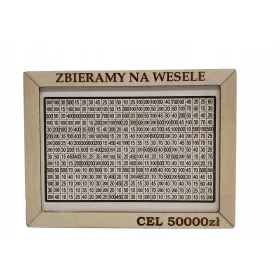   Skarbonka za zbiranje 50.000 PLN za poroko, z graviranjem 20x15x8 cm, velika kapaciteta