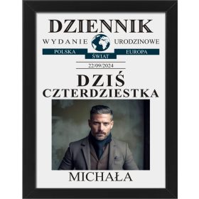 Darilo za rojstni dan - Personalizirani Plakat v Okvirju A4