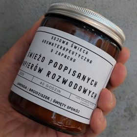 Aromaterapevtska sveča za ločitvene papirje