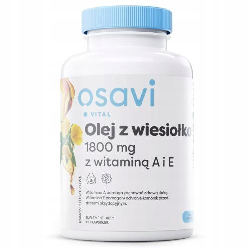 OSAVI Vital Olje iz Navadnega Nočnega Oreščka 1800 mg z Vitaminoma A in E, 180 kapsul