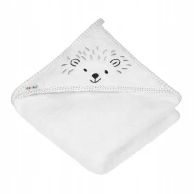   Kopalna brisača za dojenčke, 100% bombaž, 100x100 cm, ježek bela