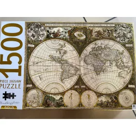  Mindbaglers Vintage World Map 1500 zlata sestavljanka