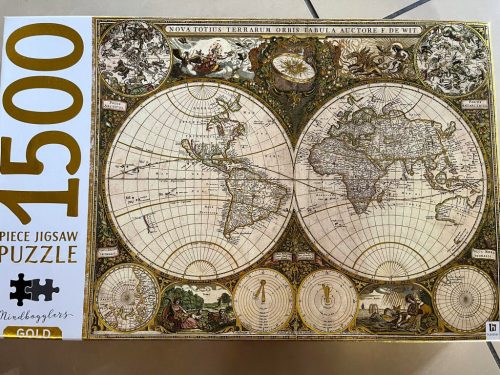 Mindbaglers Vintage World Map 1500 zlata sestavljanka