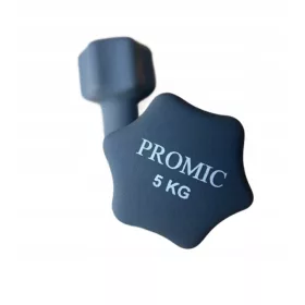 Hantle set 10KG, litega železa v sivi gumi, 2 X 5kg PROMIC