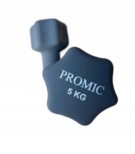 Hantle set 10KG, litega železa v sivi gumi, 2 X 5kg PROMIC