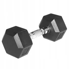 Hexagonalne gumirane dumbbell uteži 5 kg