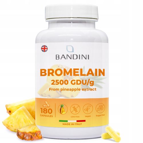 Bromelain iz ananasa, visok odmerek, 180 kapsul - podpira prebavo in cirkulacijo