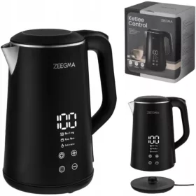    ELEKTRIČNI KOTILNIK REGULACIJA TEMPERATURE ČRN 1,6L JEKLO Zeegma