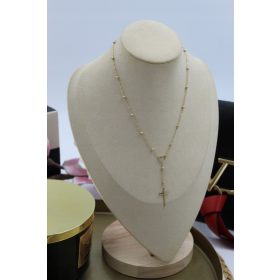    Borovniška zvezdniška ogrlica, rožni venec, kroglice, križ, srce, zlato, jeklo 316L