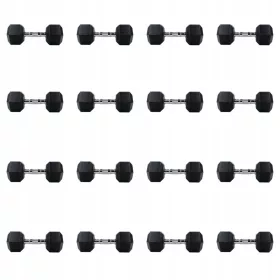 HEX Dumbbell SET 2 X 2,5-20 KG 180 KG GUMIRAN