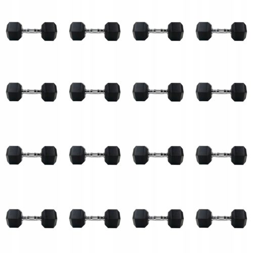 HEX Dumbbell SET 2 X 2,5-20 KG 180 KG GUMIRAN