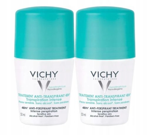 VICHY Traitement Anti-Transpirant 48H Antiperspirant, dvojni paket 2x50ml