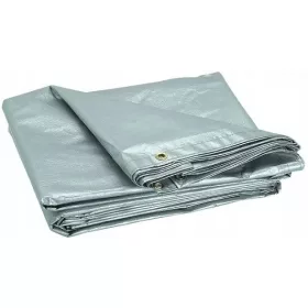 Visokokakovostna Srebrna Pokrivna Ponjava 15x16 m, 110g/m2