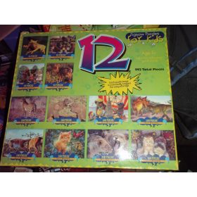  Sestavljanka 12v1 4x48 + 8x100 kosov. ŽIVALI Unikat