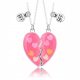  2 BFF FRIENDSHIP OGRLICE MAGNET HEART SET