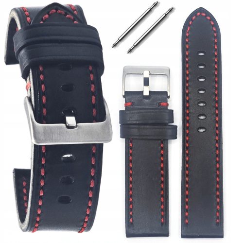 Usnjeni pas za športne in pametne ure Gruny Tekla T-103.01R 22 mm