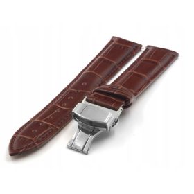 Elegantni usnjen pas z motivom metulja za pametne ure