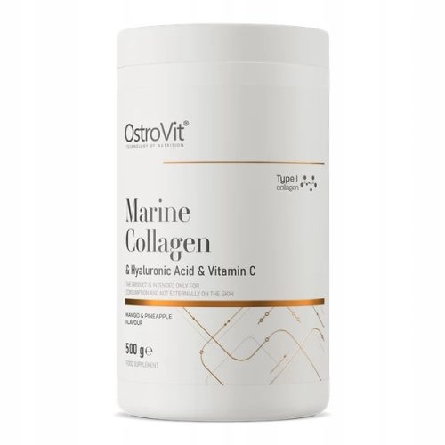 Visokokakovosten Morski Kolagen z Hialuronsko Kislinom in Vitaminom C, Okus Manga in Ananasa, 500g