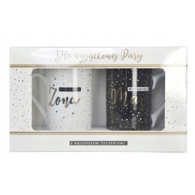 Komplet skodelic za ženo in moža, darilo za poroko