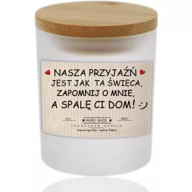   Svečka za prijatelja s srčki, dišeča in okrašena darilna sveča za 40 ur gorenja