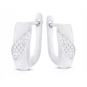    Uhani iz srebra 925 z angleško zaponko s cirkoni za ženske